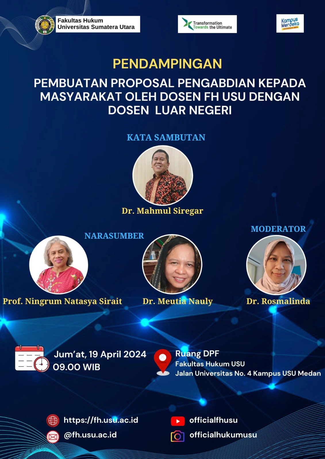 Assistance in Making Community Service Proposals by FH USU lecturers with Overseas Lecturers